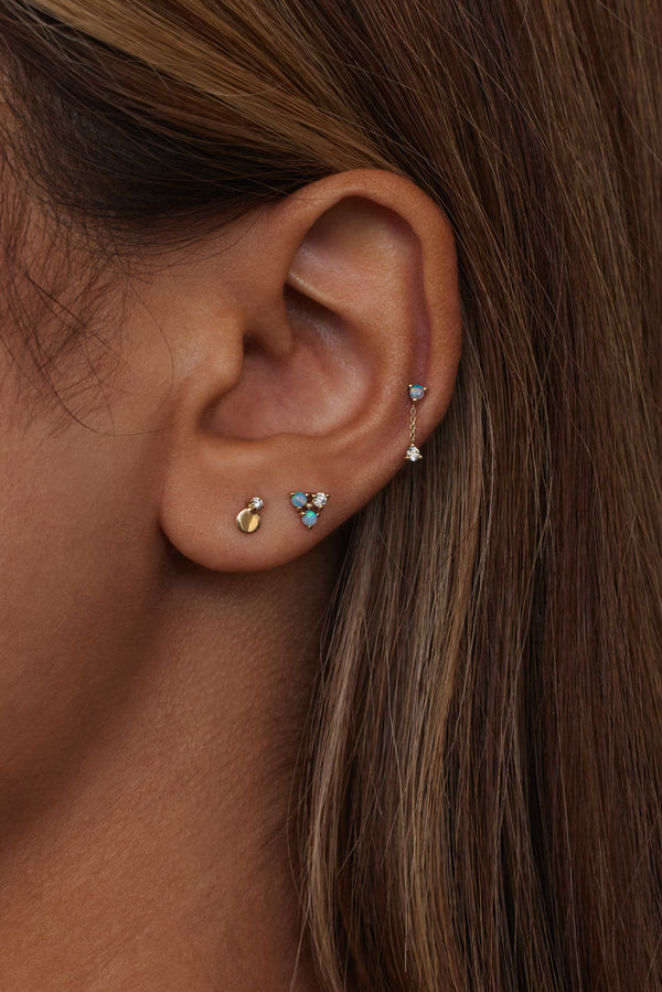 Small Diamond Hoop Earrings in Gold - Jacqui Larsson Fine Jewellery